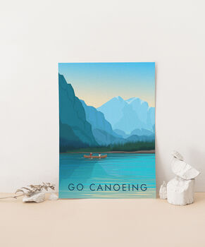 Go Canoeing Travel Poster Art Print, 3 of 8