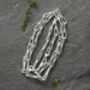 4mm Barleycorn Chain Necklace In Sterling Silver 19' Long, thumbnail 1 of 4