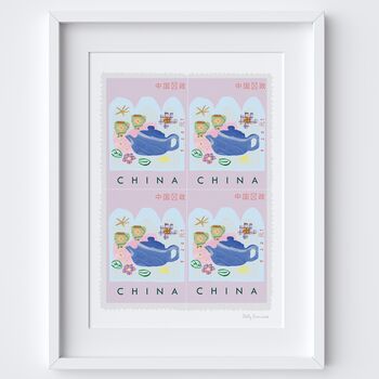 China Postage Stamp Art Print Chinese Poster, 2 of 3