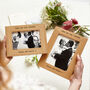 Personalised Solid Oak Picture Frame With Photo Print, thumbnail 2 of 7