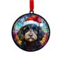 Cavapoo In Santa Hat Suncatcher Decoration, thumbnail 6 of 6