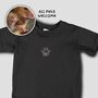 Personalised Pet Portrait Paw Outline T Shirt, thumbnail 3 of 12