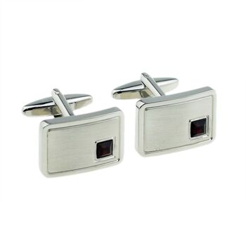 Personalised 40th Ruby Anniversary Cufflinks, 2 of 5