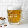 Personalised Dimpled Beer Glass, thumbnail 1 of 6