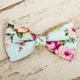 The Barnes Blue Floral Dog Collar Bow Tie, thumbnail 4 of 5