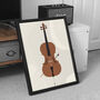 Cello Print | Cellist Instrument Poster, thumbnail 4 of 8