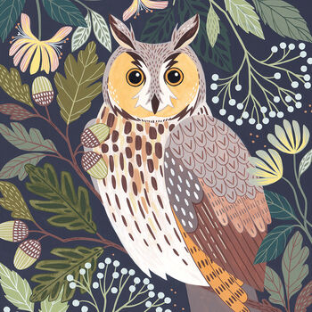 Long Eared Owl Giclée Art Print, 2 of 4