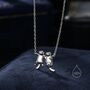 Sterling Silver Otter Holding Hands Pendant Necklace, thumbnail 1 of 11