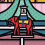 Elephant And Castle Colourful Illustration Print, thumbnail 4 of 5