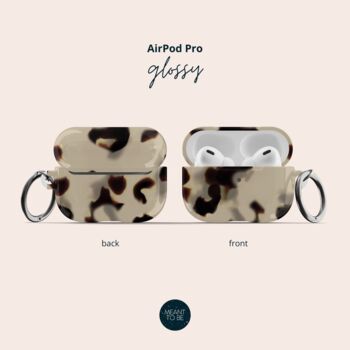 Ivory Tortoise Air Pod Case With Keychain, 6 of 6