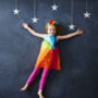 Rainbow Star Girls Handmade Dress, thumbnail 4 of 8