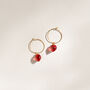 Sweet Strawberry Hoop Earrings, thumbnail 3 of 3