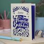 Personalised Papercut Calligraphy Birthday Card, thumbnail 5 of 6