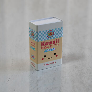 Kawaii Burger Mini Cross Stitch Kit, 5 of 8