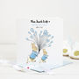 New Baby Card Rabbit With Balloons, thumbnail 1 of 1