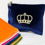 Crown Velvet Make Up Bag, thumbnail 2 of 7