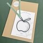 Apple Teacher Wire Bookmark With Ribbon, thumbnail 4 of 5