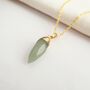 Aventurine Spike Gemstone Necklace Pendant Gold Plated, thumbnail 2 of 3