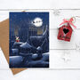 Rooftop Badger Christmas Cards, thumbnail 1 of 5