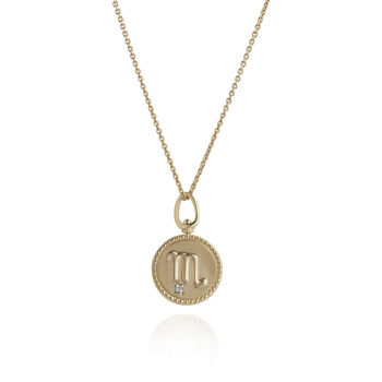 Zodiac Coin Pendant Gold Plated Sterling Silver, 6 of 12