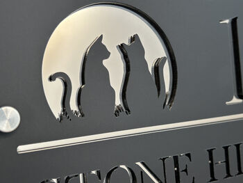 Personalised Cat Design House Acrylic Number Sign, 5 of 6