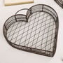 Set Of Two Vintage Heart Wire Coffee Table Trays, thumbnail 4 of 6