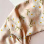 White Daisy Blossom Soft Pink Scarf, thumbnail 6 of 7