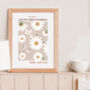 Personalised April Birth Flower Print Daisy, thumbnail 5 of 5