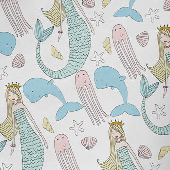 Pastel Mermaid Wrapping Paper Roll Or Folded, 2 of 2