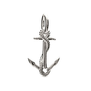 Anchor Silver Charm Pendant, 5 of 7