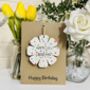 Personalised Daughter Birthday Card Flower Keepsake, thumbnail 3 of 7