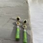 Heba Green Snd Gold Earrings, thumbnail 3 of 3