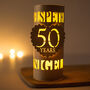 50th Golden Wedding Anniversary Personalised Lantern, thumbnail 2 of 5