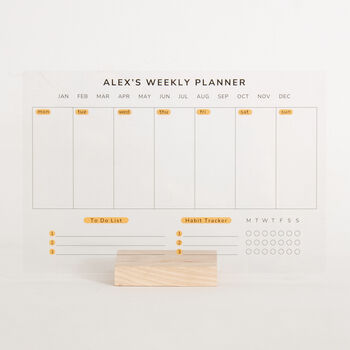 Personalised Weekly Planner Acrylic Sign, 4 of 11