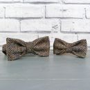 Harris Tweed Dad And His Dog Bow Tie Set