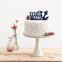 Mr And Mrs Sailor Anchor Wedding Party Cake Topper, thumbnail 2 of 3