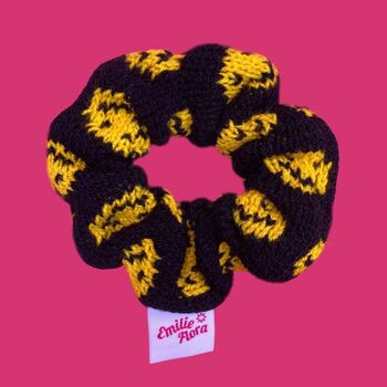 Smiley Knitted Scrunchie, 2 of 3