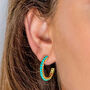 Halo Radiance Turquoise Earrings Gold Plated, thumbnail 1 of 12