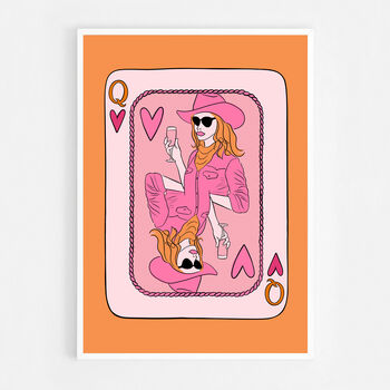 Queen Of Hearts Cowgirl Print, 5 of 5
