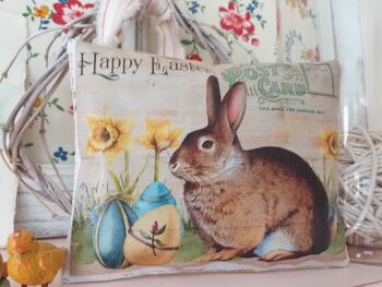 Easter Bunny Fabric Postcard Lavender Bag, 3 of 6
