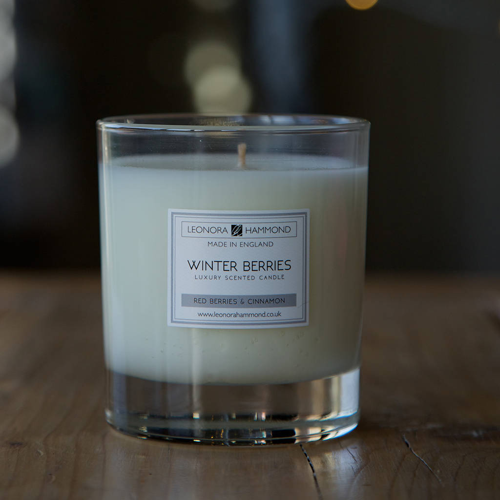 luxury scented candle by leonora hammond