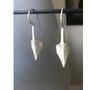 925 Brushed Silver Tribal Earrings, thumbnail 1 of 3