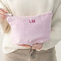 Embroidered Initials Washed Finish Pouch, thumbnail 4 of 7