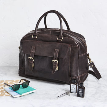 Luxury Leather Travel Bag, 3 of 11