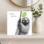 Sloth Wildlife Birthday Card, thumbnail 3 of 5