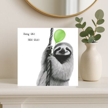 Sloth Wildlife Birthday Card, 3 of 5