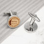 Personalised Leaf And Initial Cufflinks, thumbnail 2 of 4