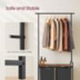 Two Section Laundry Basket With Clothes Rail Shelf, thumbnail 10 of 12