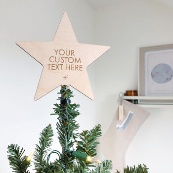 Custom Text Christmas Tree Topper, 7 of 11