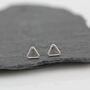 Sterling Silver Mini Geo Triangle Studs, thumbnail 7 of 11